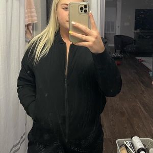 Lululemon Black Bomber Jacket
